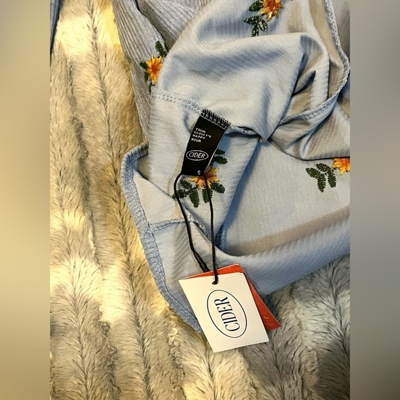 CIDER Floral Print Corduroy Mini Dress Size Small - Picture 8 of 8